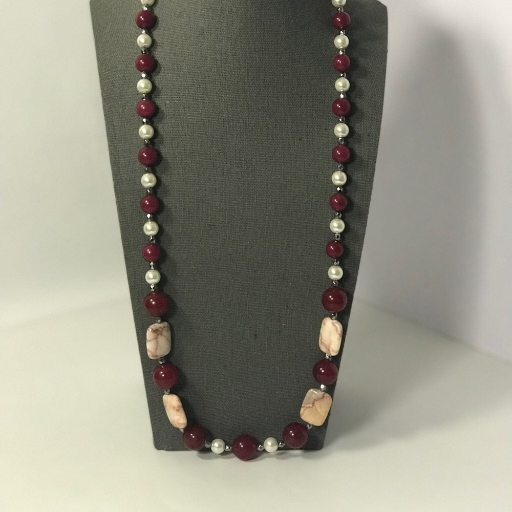 3/$25 ** Beads n stones long string necklace NWOT